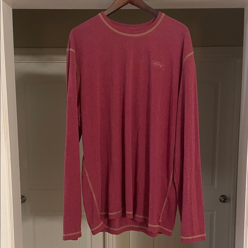 Orvis Men's Burgundy Crewneck Sweater